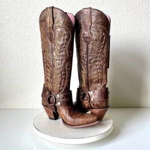 Junk Gypsy by Lane Boots Vagabond 5.5 Brown Stitched Festival Western Cowboy